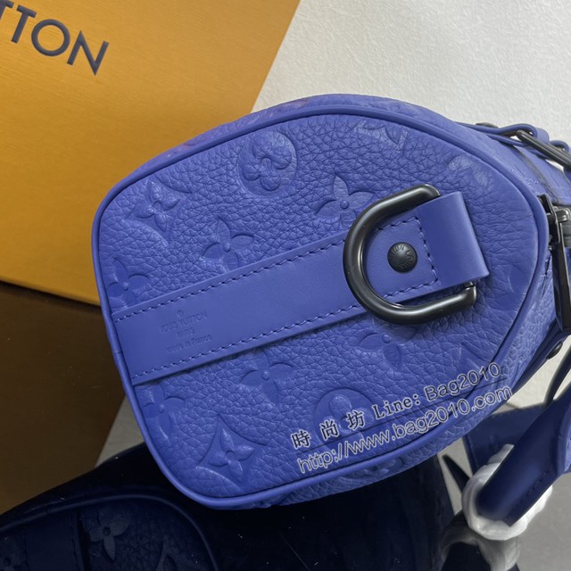 Lv路易威登2023專櫃新款Keepall Bandoulière25手袋 LV壓紋Taurillon皮革手提肩背男包 M23163 ydh5206
